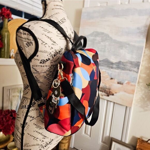 POABA Geometric Multicolored Convertible Anti - Theft Backpack. - Picture 2 of 15